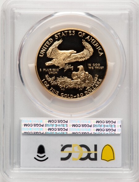1993-W $50 One-Ounce Gold Eagle, DC Blue Gradient 70 PCGS
