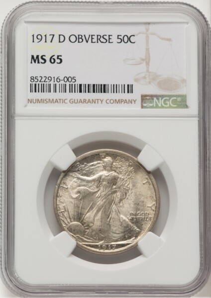 1917-D 50C OBVERSE 65 NGC