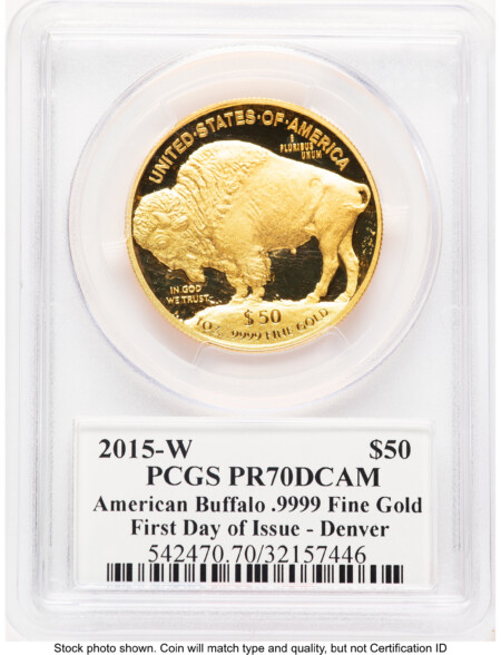 2015-W Proof Gold Buffalo 1 oz FDI Ed Moy Denver 70 PCGS