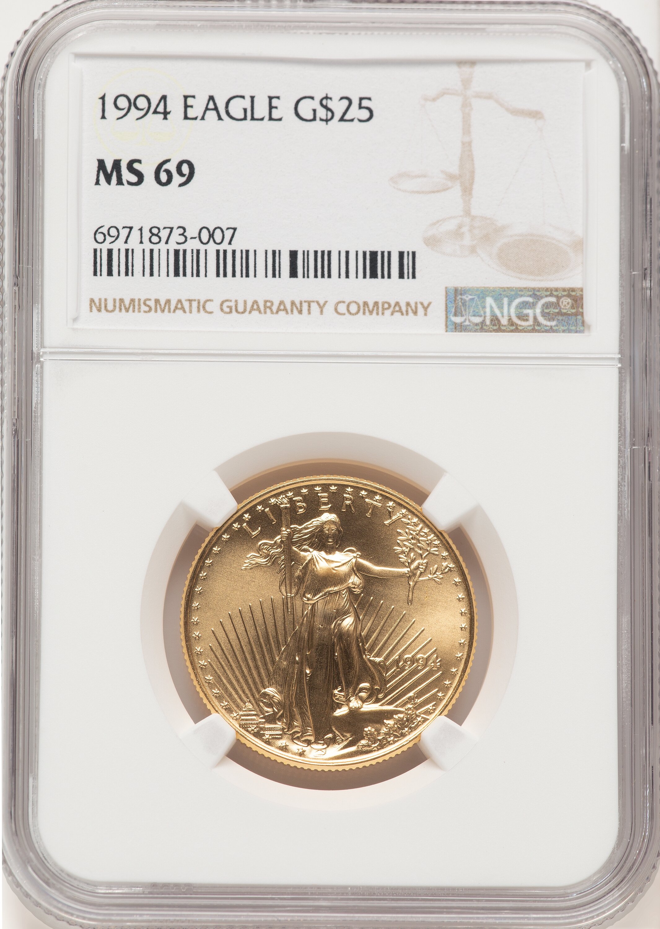 1994 Gold Eagle 1/2 oz Brown Label 69 NGC