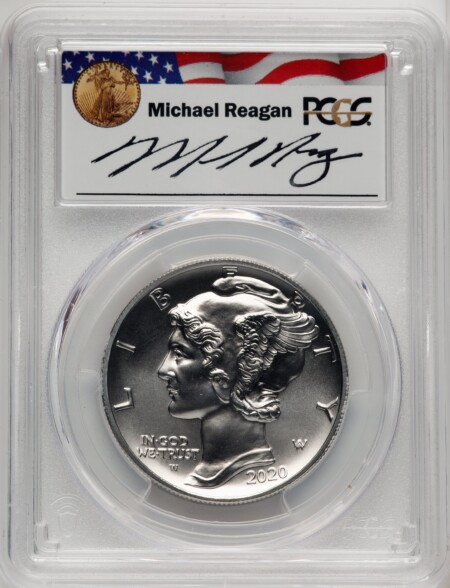 2020-W Palladium Eagle 1 oz Burnished Reagan Legacy Series 70 PCGS