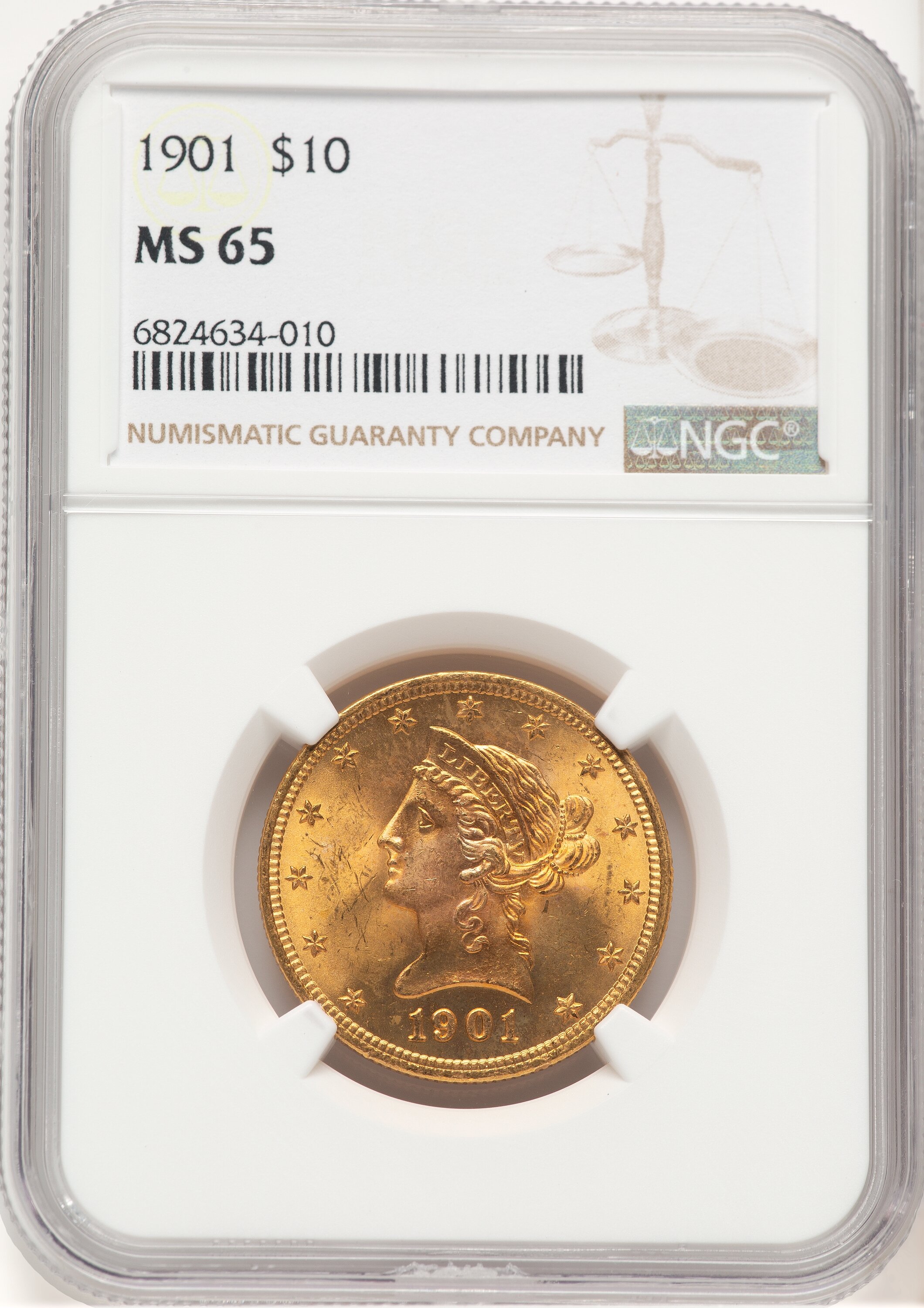 1901 $10 65 NGC