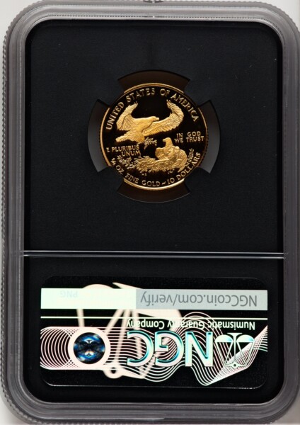 1994-W $10 Quarter-Ounce Gold Eagle, PR, DC Miles Standish 70 NGC