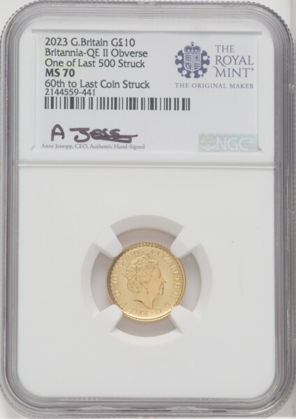 2023 G.B. G10 BRITANNIA 2 COIN KING AND QUEEN SET #60 70 NGC
