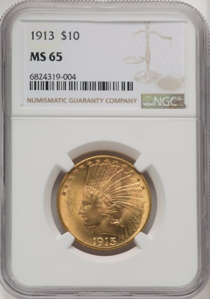 1913 $10 65 NGC