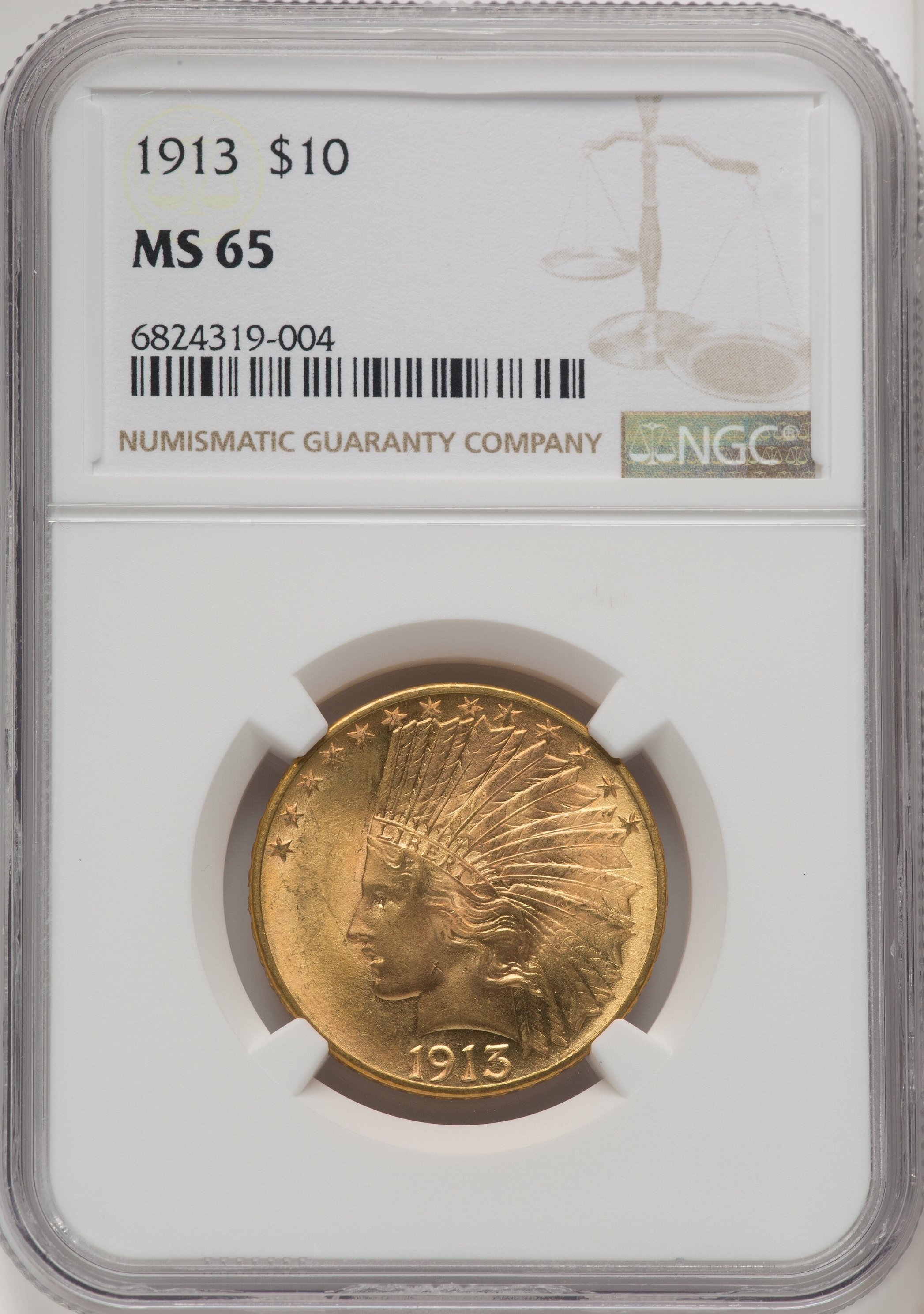 1913 $10 65 NGC