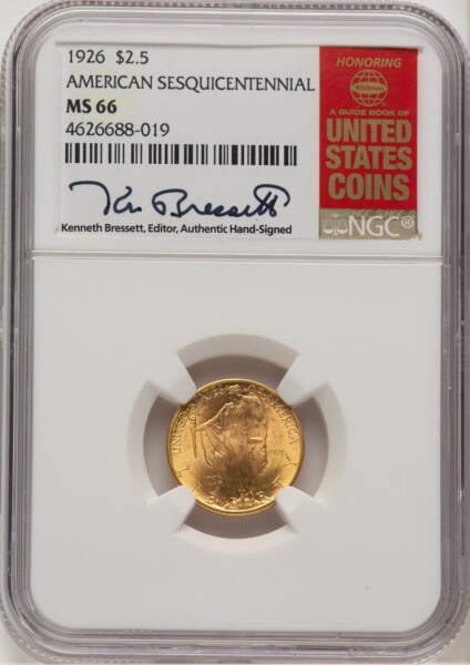 1926 $2 1/2 SESQUI AR Kenneth Bressett Red Book 66 NGC