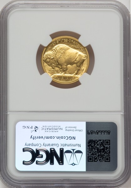 2008-W $10 Quarter-Ounce Gold Buffalo, SP Jeff Garrett Red Book 70 NGC