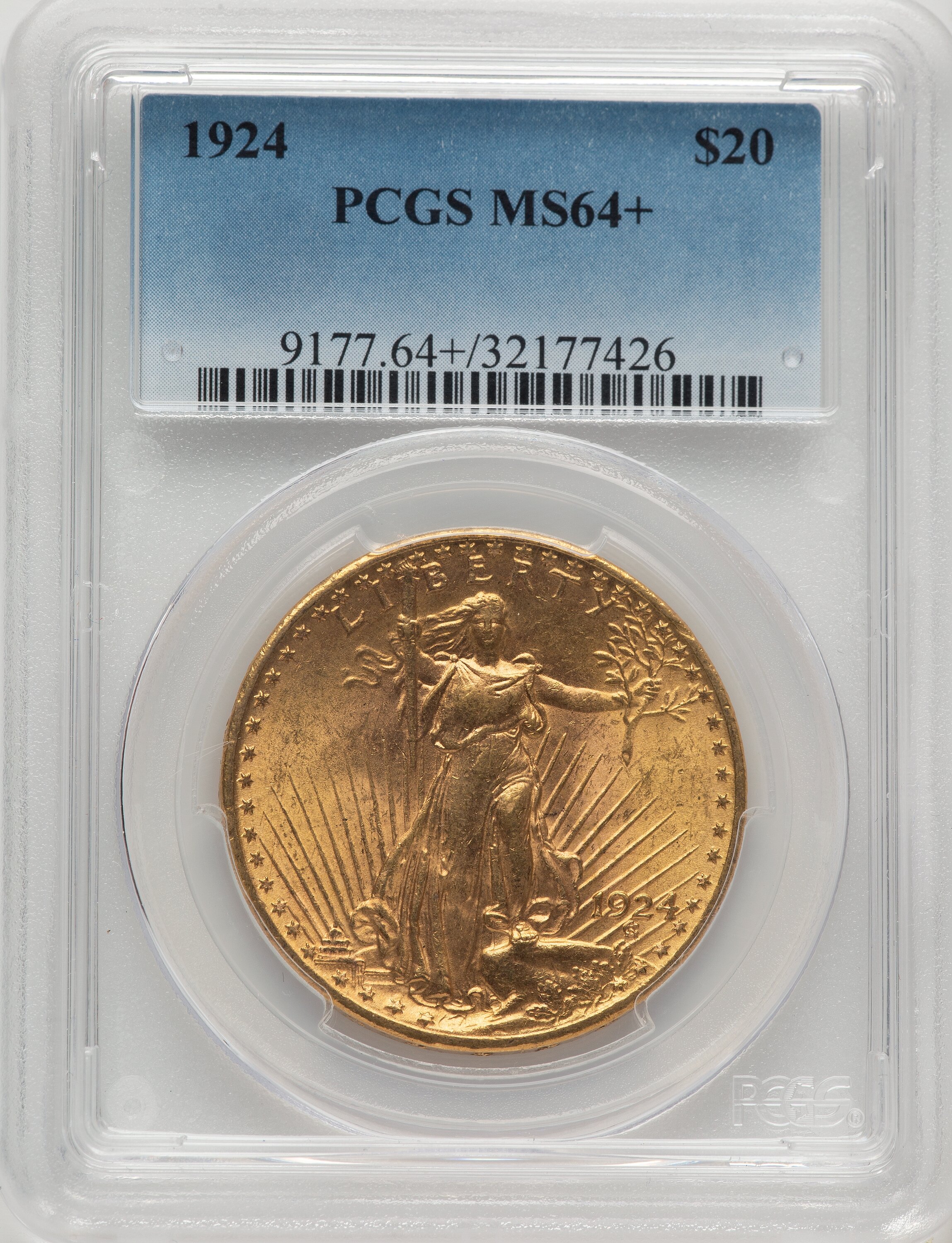 1924 $20 Saint PCGS Plus 64 PCGS