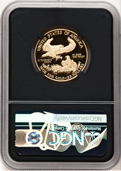 2018-W Proof Gold Eagle 1/2 oz FDI Anna Cabral Prestige Treasurer Series Blk Core 70 NGC