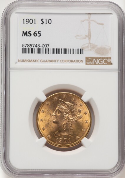 1901 $10 65 NGC