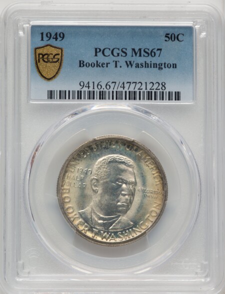 1949 50C Booker T. Washington, MS PCGS Secure 67 PCGS
