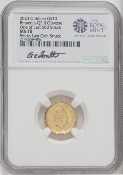 2023 G.B. G10 BRITANNIA 2 COIN KING AND QUEEN SET #5 70 NGC