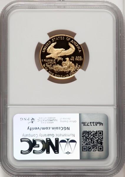 1994-W $10 Quarter-Ounce Gold Eagle, PR, DC Brown Label 70 NGC