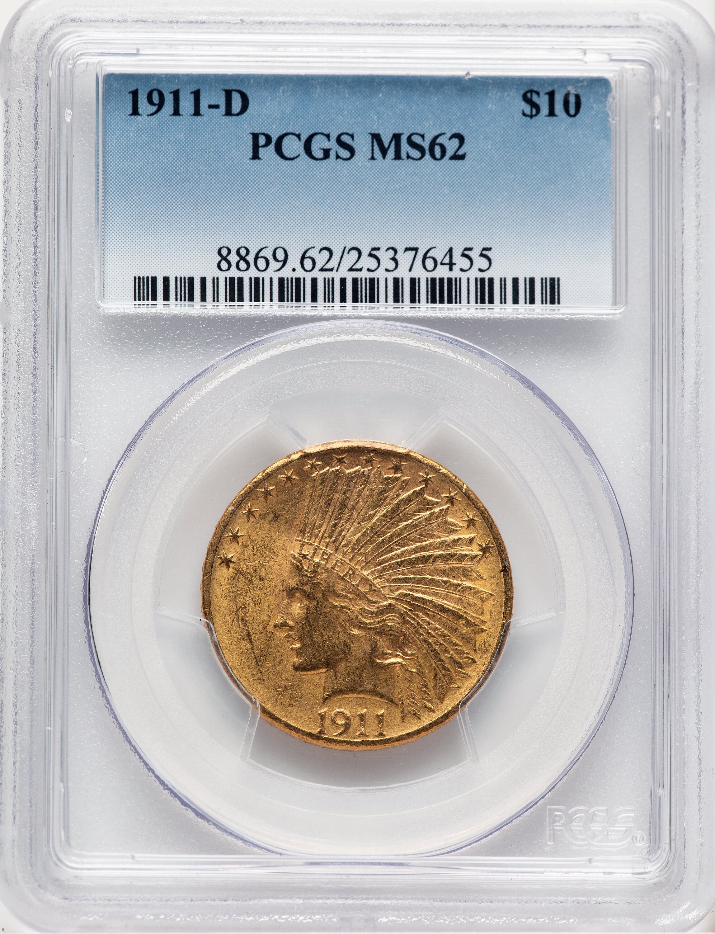 1911-D $10 62 PCGS