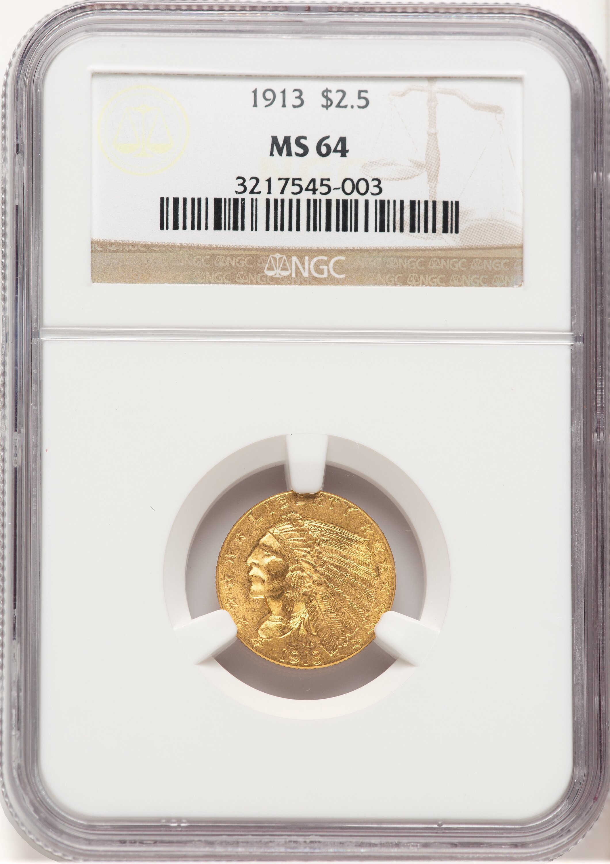1913 $2 1/2 64 NGC
