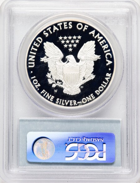 2008-W Proof Silver Eagle 1 oz Blue Label 70 PCGS