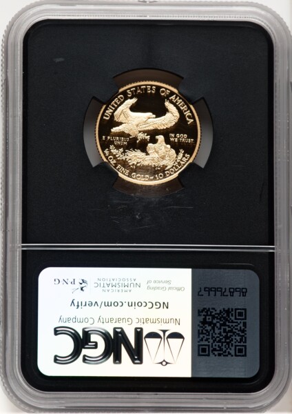 2019-W Proof Gold Eagle 1/4 oz Anna Cabral Prestige Treasurer Series Blk Core 70 NGC