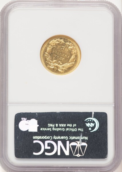 1854-O $3 58 NGC