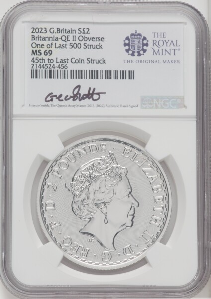 2023 G.B. S2 BRITANNIA 2 COIN KING AND QUEEN SET #45 69 NGC