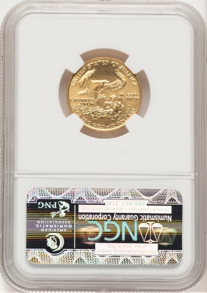 1989 Gold Eagle 1/4 oz Brown Label 69 NGC