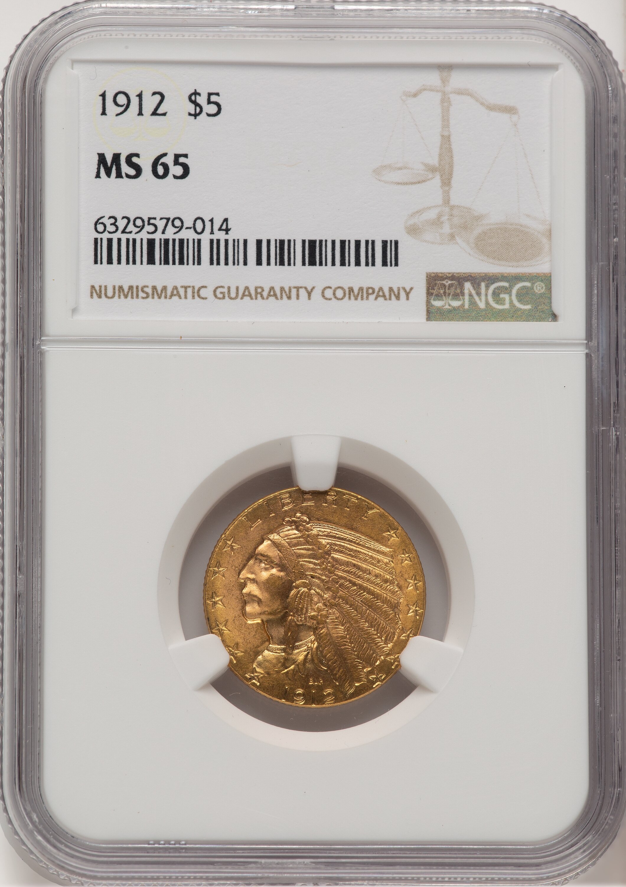 1912 $5 65 NGC