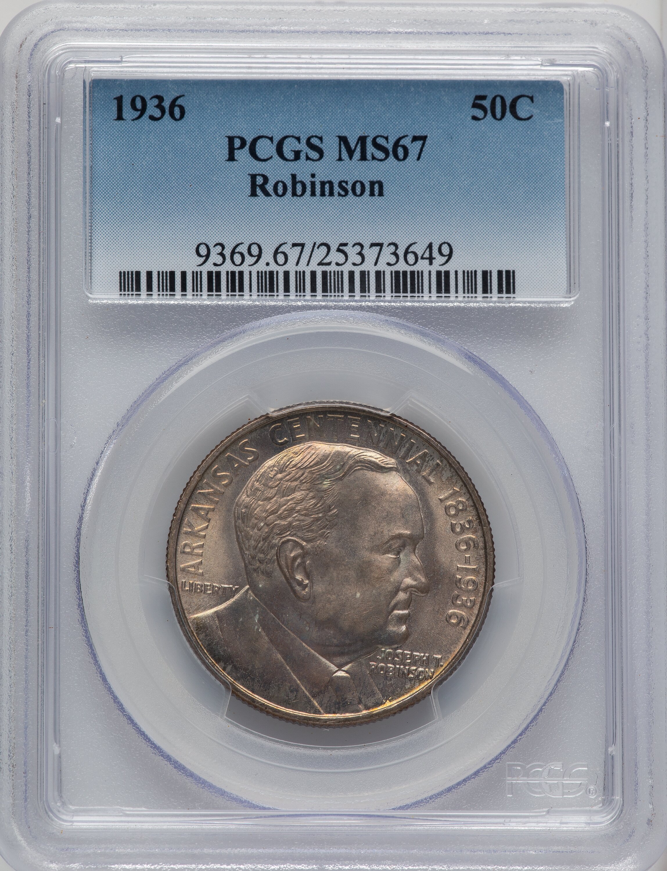 1936 50C Robinson, MS 67 PCGS