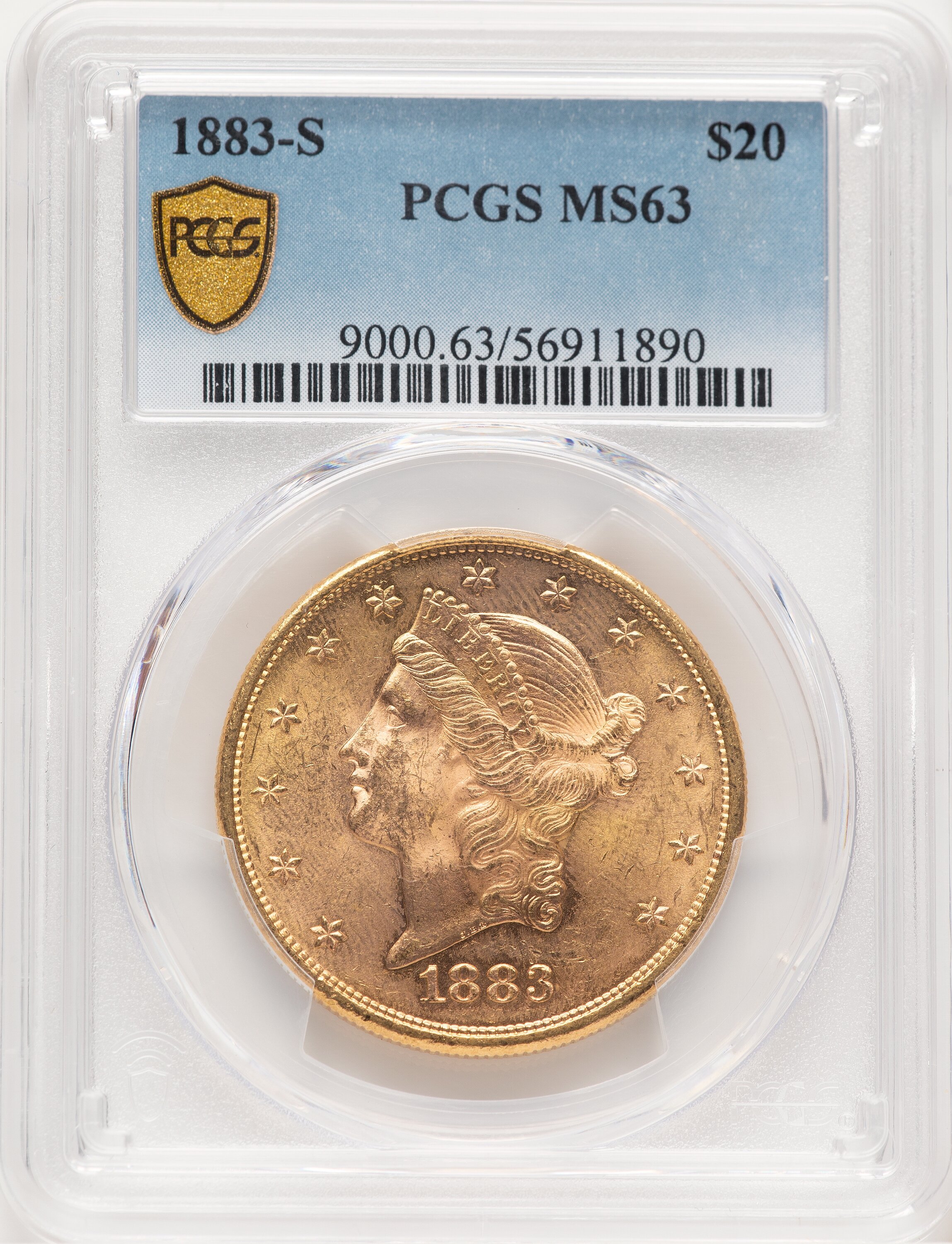 1883-S $20 PCGS Secure 63 PCGS