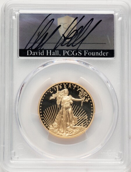 2012-W Proof Gold Eagle 1/2 oz David Hall 70 PCGS