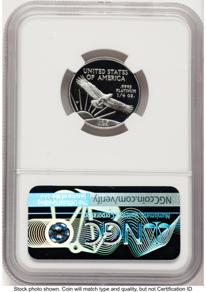1997-W Proof Platinum Eagle 1/4 oz Don Everhart 70 NGC