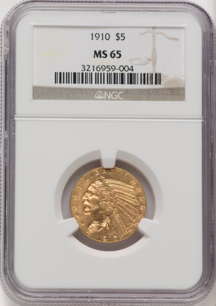 1910 $5 65 NGC