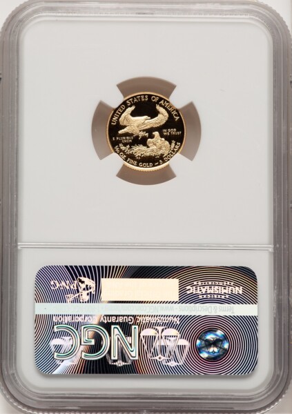 2015-W $5 Tenth-Ounce, Gold Eagle, DC Eagle Frame 70 NGC