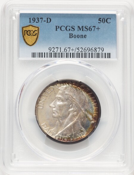 1937-D 50C Boone, MS PCGS Secure PCGS Plus 67 PCGS