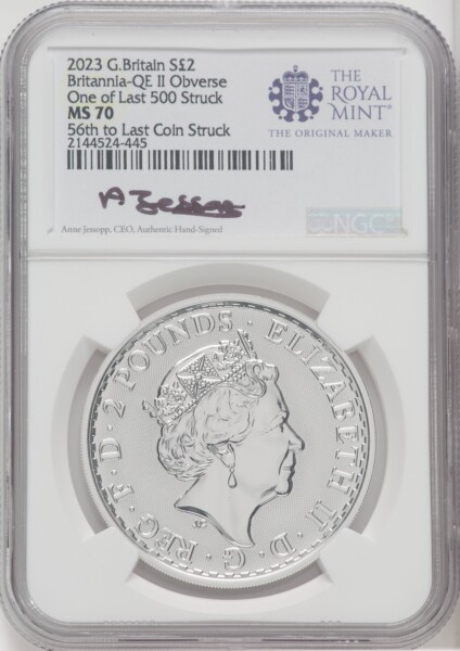 2023 G.B. S2 BRITANNIA 2 COIN KING AND QUEEN SET #56 70 NGC