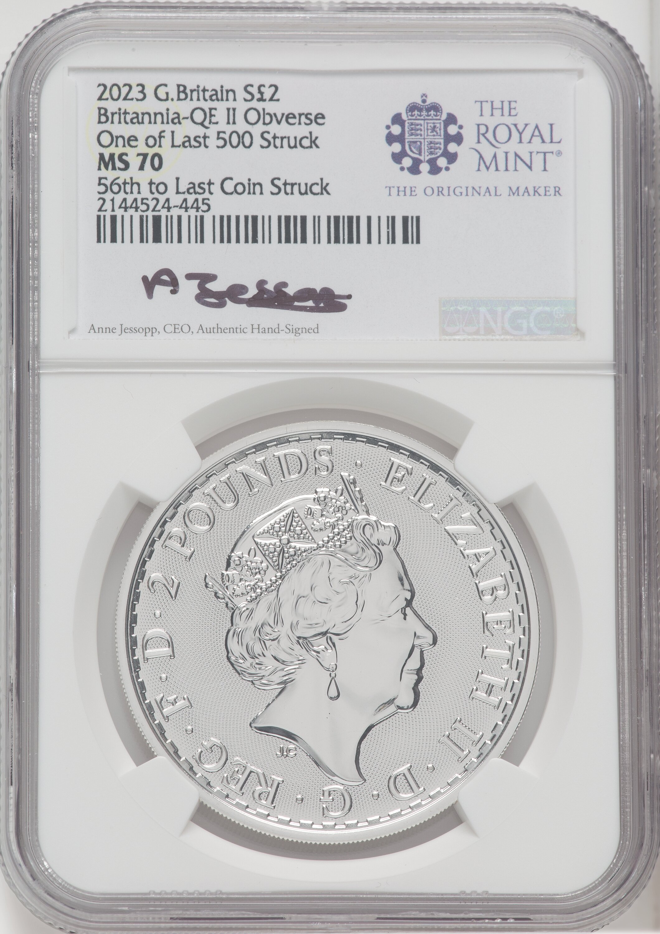2023 G.B. S2 BRITANNIA 2 COIN KING AND QUEEN SET #56 70 NGC
