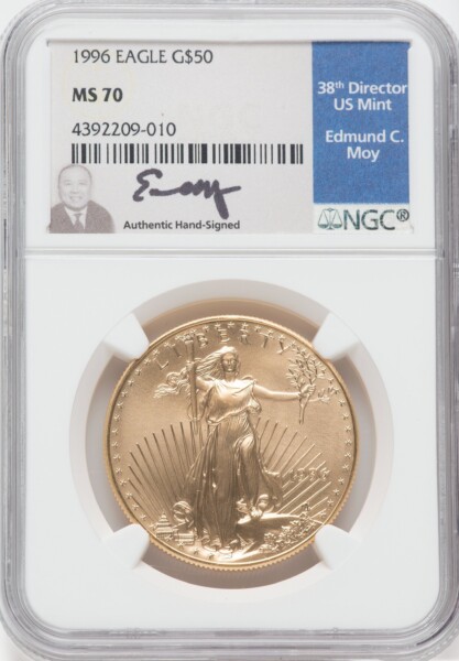 1996 $50 One-Ounce Gold Eagle, MS 70 NGC