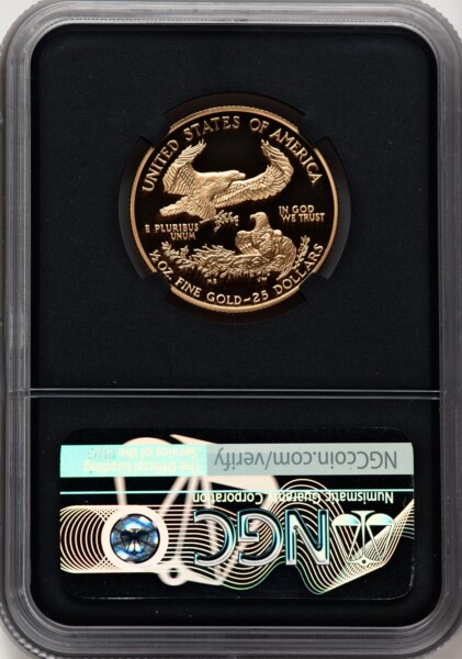 2000-W $25 Half-Ounce Gold Eagle, PR DC Miles Standish 70 NGC