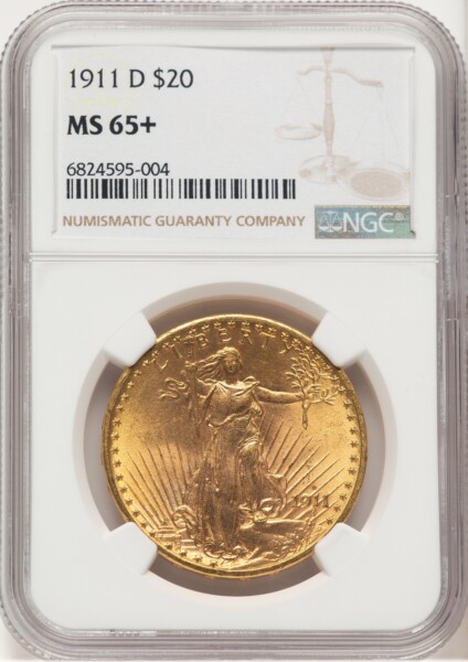 1911-D $20 NGC Plus 65 NGC