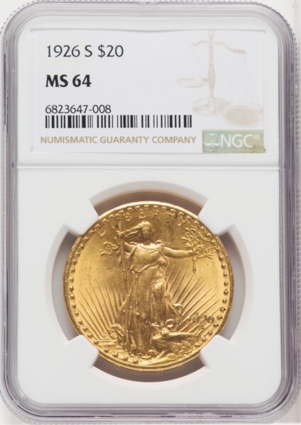 1926-S $20 64 NGC