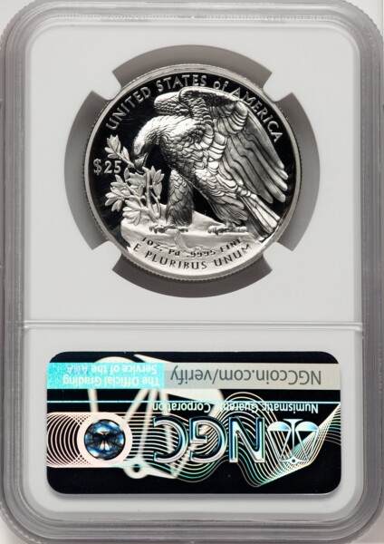 2021-W Palladium Eagle 1 oz, PR Non Designation 70 NGC