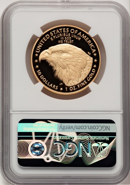 2022-W G$50 One Ounce Gold Eagle, Advance Release, DC 70 NGC