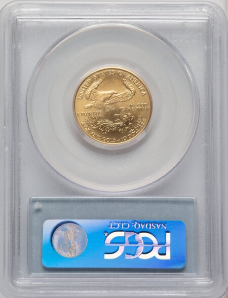 2008-W $10 Quarter-Ounce Gold Eagle, MS Blue Gradient 70 PCGS