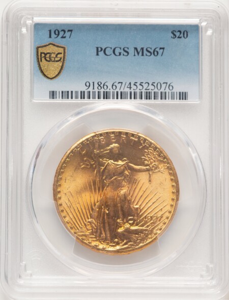 1927 $20 PCGS Secure 67 PCGS