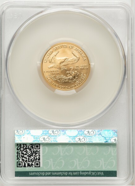 2008-W $10 Quarter-Ounce Gold Eagle, MS 70 CACG