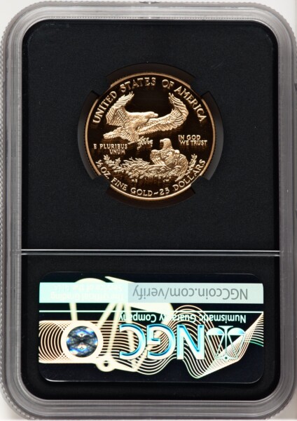 2001-W Proof Gold Eagle 1/2 oz Anna Cabral Prestige Treasurer Series Blk Core 70 NGC