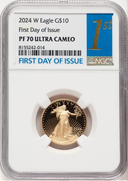 2024-W Proof Gold Eagle 1/4 oz FDI 1ST 70 NGC