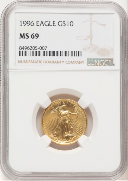 1996 Gold Eagle 1/4 oz Brown Label 69 NGC