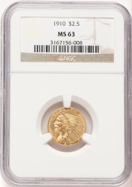 1910 $2 1/2 63 NGC