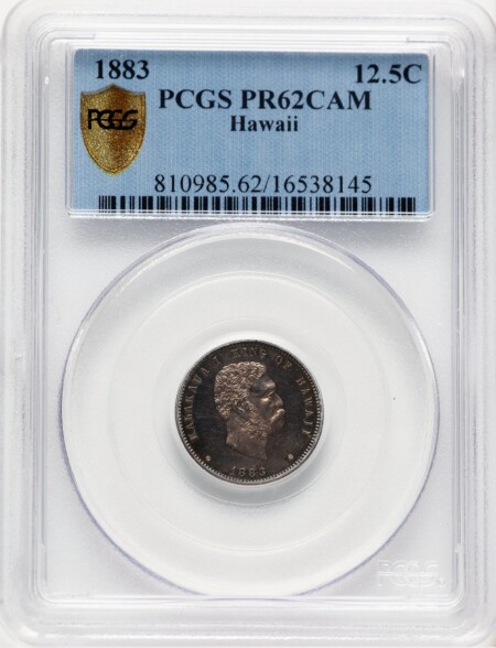 1883 Hawaii 12.5C, CA PCGS Secure 62 PCGS