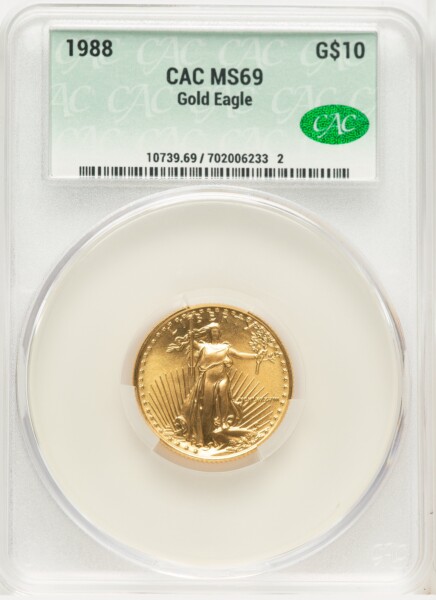 1988 Gold Eagle 1/4 oz Non Designation 69 CACG